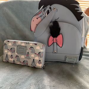 Eeyore bookbag and wallet